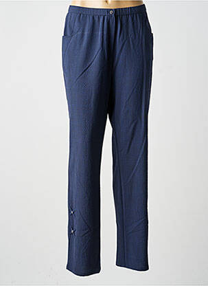 Pantalon drept elasticitate mărime normală albastru FRANCE RIVOIRE femeie