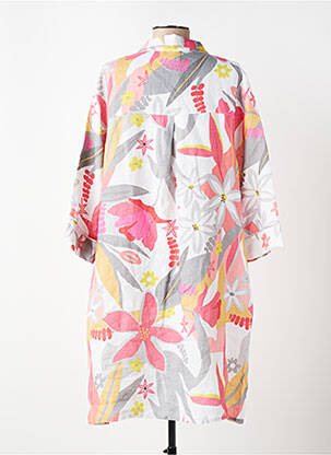 Rochie midi imprimeu floral mâneci 3/4 alb DOLCEZZA femeie