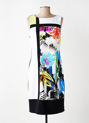 Rochie midi imprimeu floral fără mâneci negru JOSEPH RIBKOFF femeie