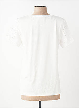 Tricou elasticitate mâneci scurte alb ELEONORA AMADEI femeie