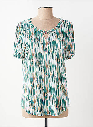 Tricou elasticitate mâneci scurte verde GEVANA femeie