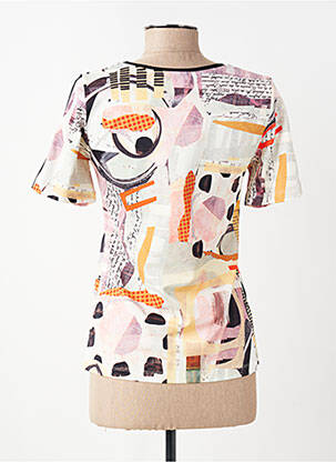Tricou imprimeu fantezie mâneci scurte bej DOLCEZZA femeie