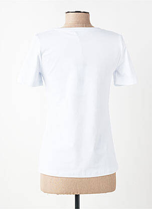 Tricou serigrafie cu strasuri mâneci scurte alb DOLCEZZA femeie