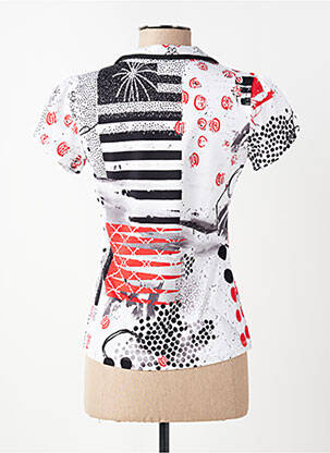 Tricou imprimeu fantezie mâneci scurte alb DOLCEZZA femeie