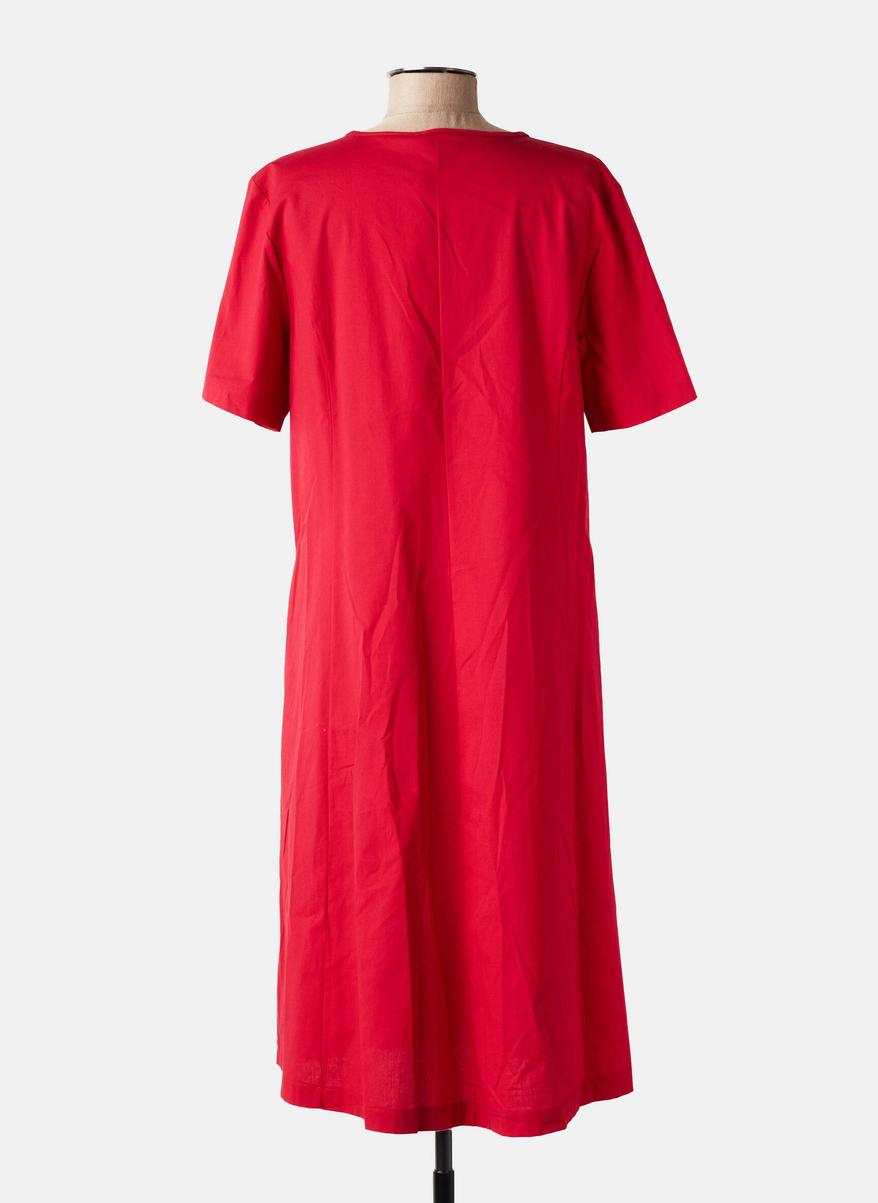 Rochie midi mâneci scurte mâneci scurte roșu MARIA BELLENTANI femeie