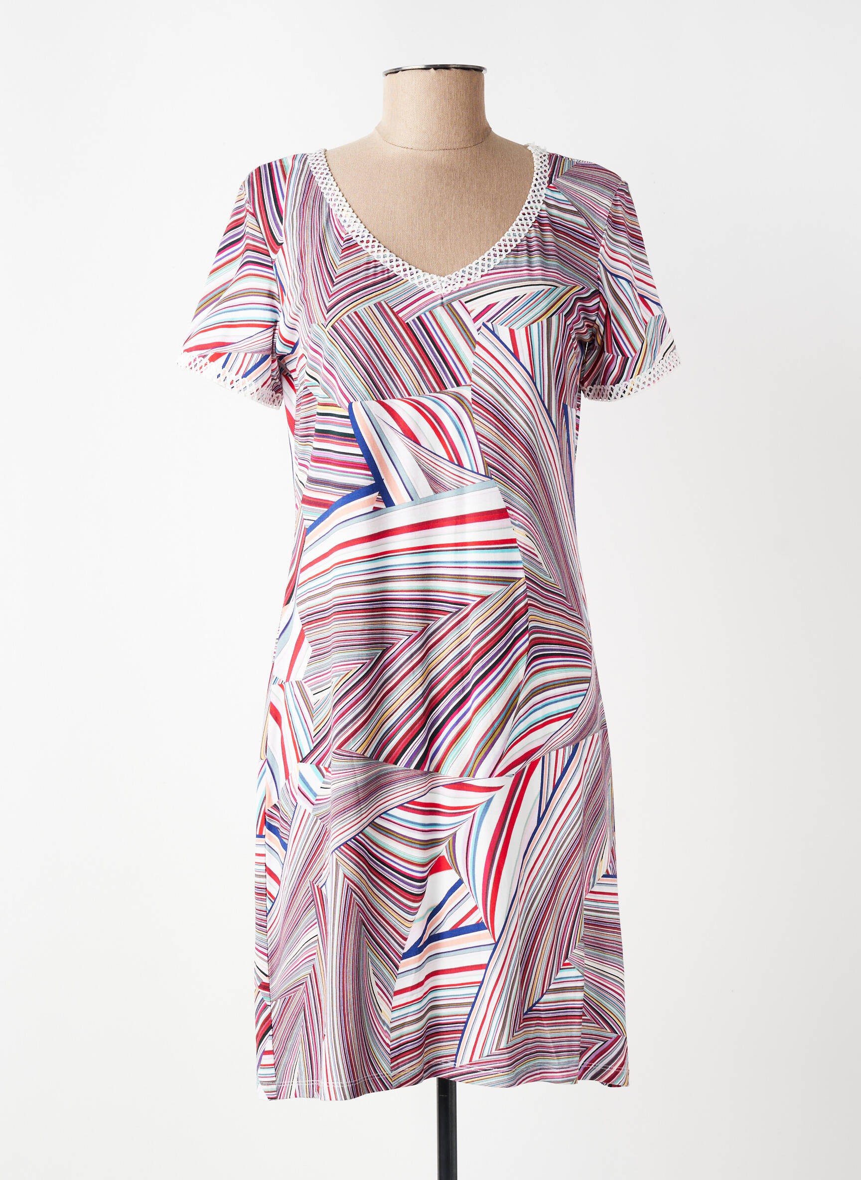 Rochie scurtă mâneci scurte mâneci scurte roșu LO! LES FILLES femeie