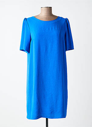 Rochie scurtă mâneci scurte mâneci scurte albastru GEVANA femeie