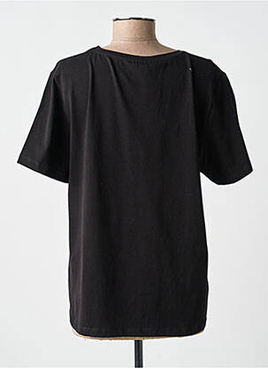 Tricou serigrafie cu strasuri mâneci scurte negru DOLCEZZA femeie