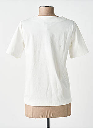 Tricou serigrafie mâneci scurte bej LEO & UGO femeie