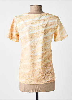 Tricou imprimeu fantezie mâneci scurte bej LEO & UGO femeie