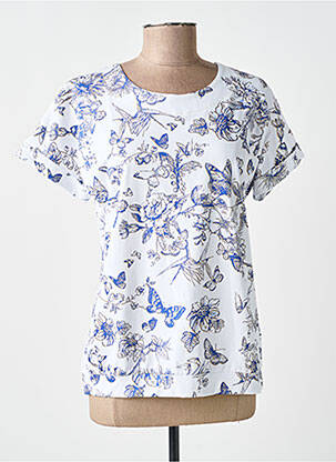 Tricou elasticitate mâneci scurte albastru LEO & UGO femeie