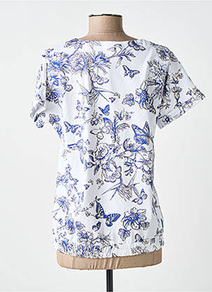 Tricou elasticitate mâneci scurte albastru LEO & UGO femeie