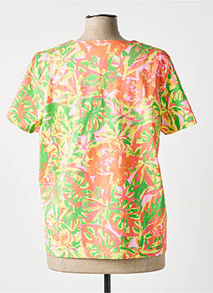 Tricou imprimeu fantezie mâneci scurte portocalie LEO & UGO femeie