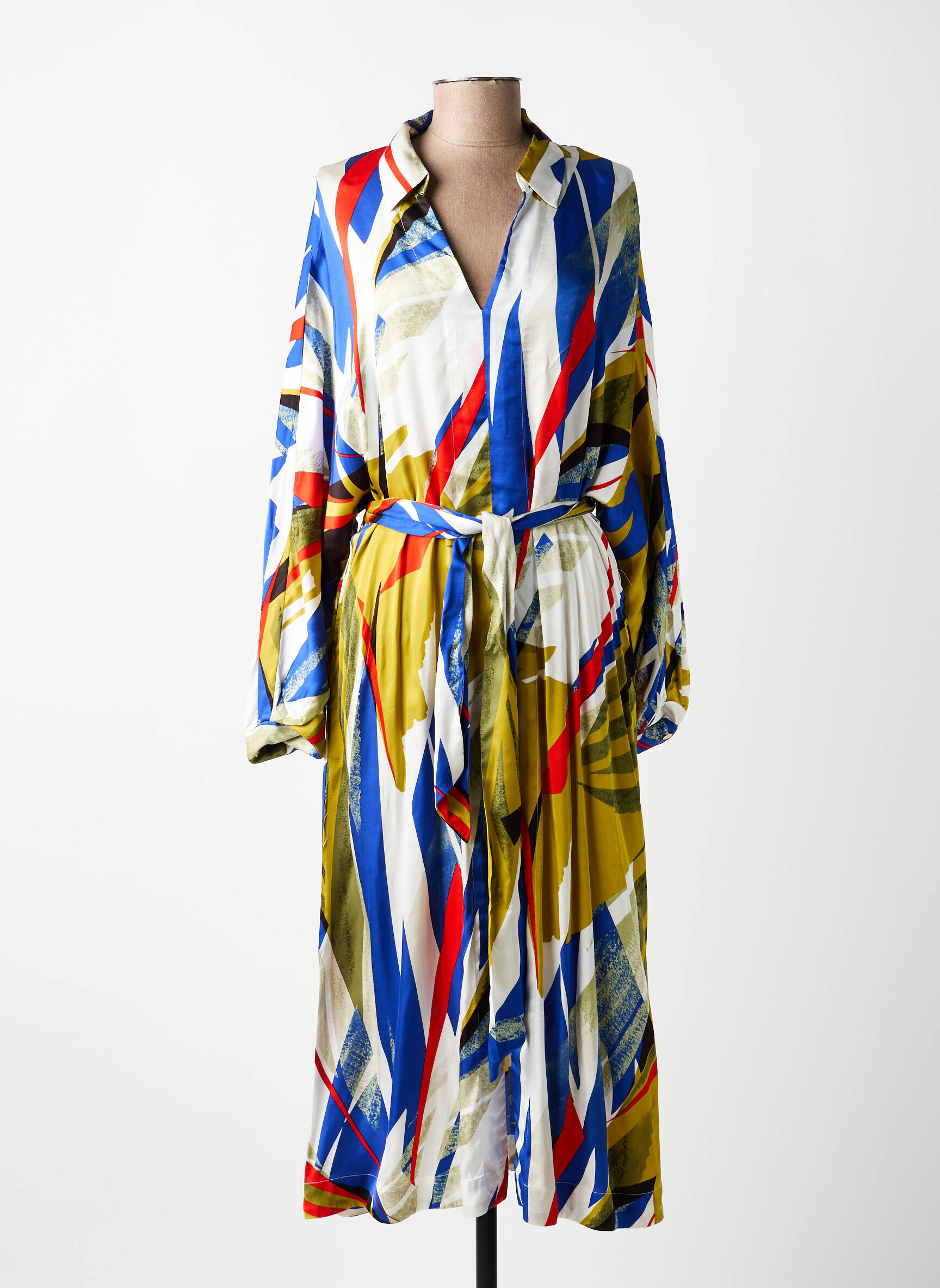 Rochie lungă mâneci lungi mâneci lungi albastru LOLA CASADEMUNT femeie