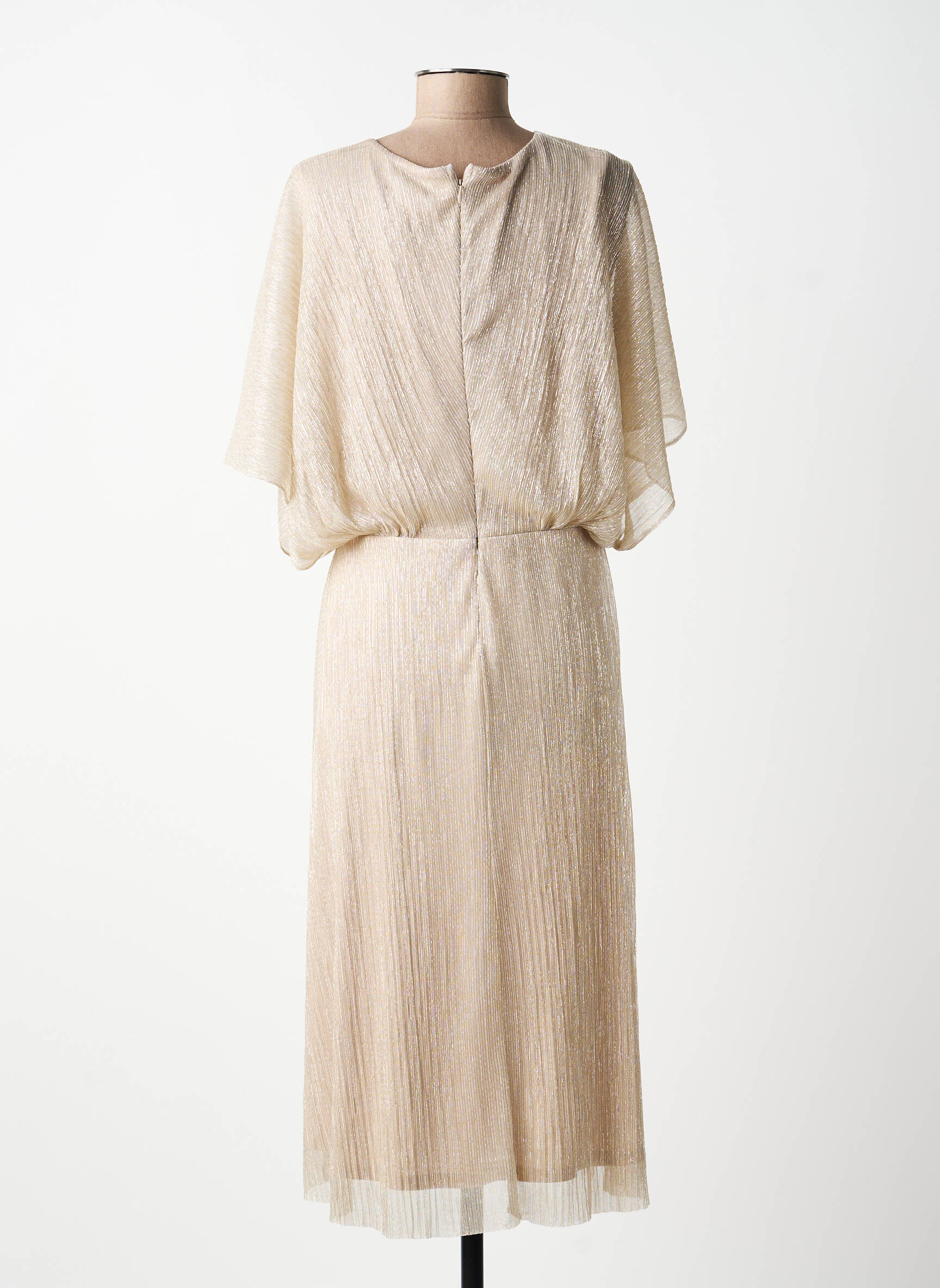 Rochie midi croială fluidă mâneci 3/4 bej JOSEPH RIBKOFF femeie