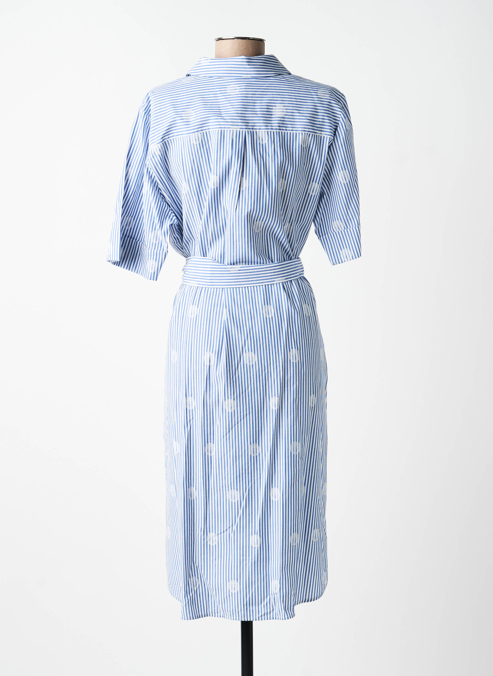 Rochie midi mâneci scurte mâneci scurte albastru ANANKE femeie