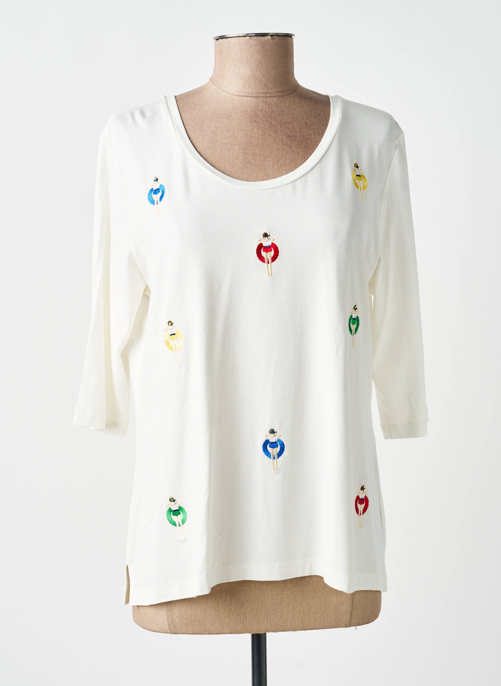Tricou mâneci 3/4 mâneci 3/4 bej ANANKE femeie