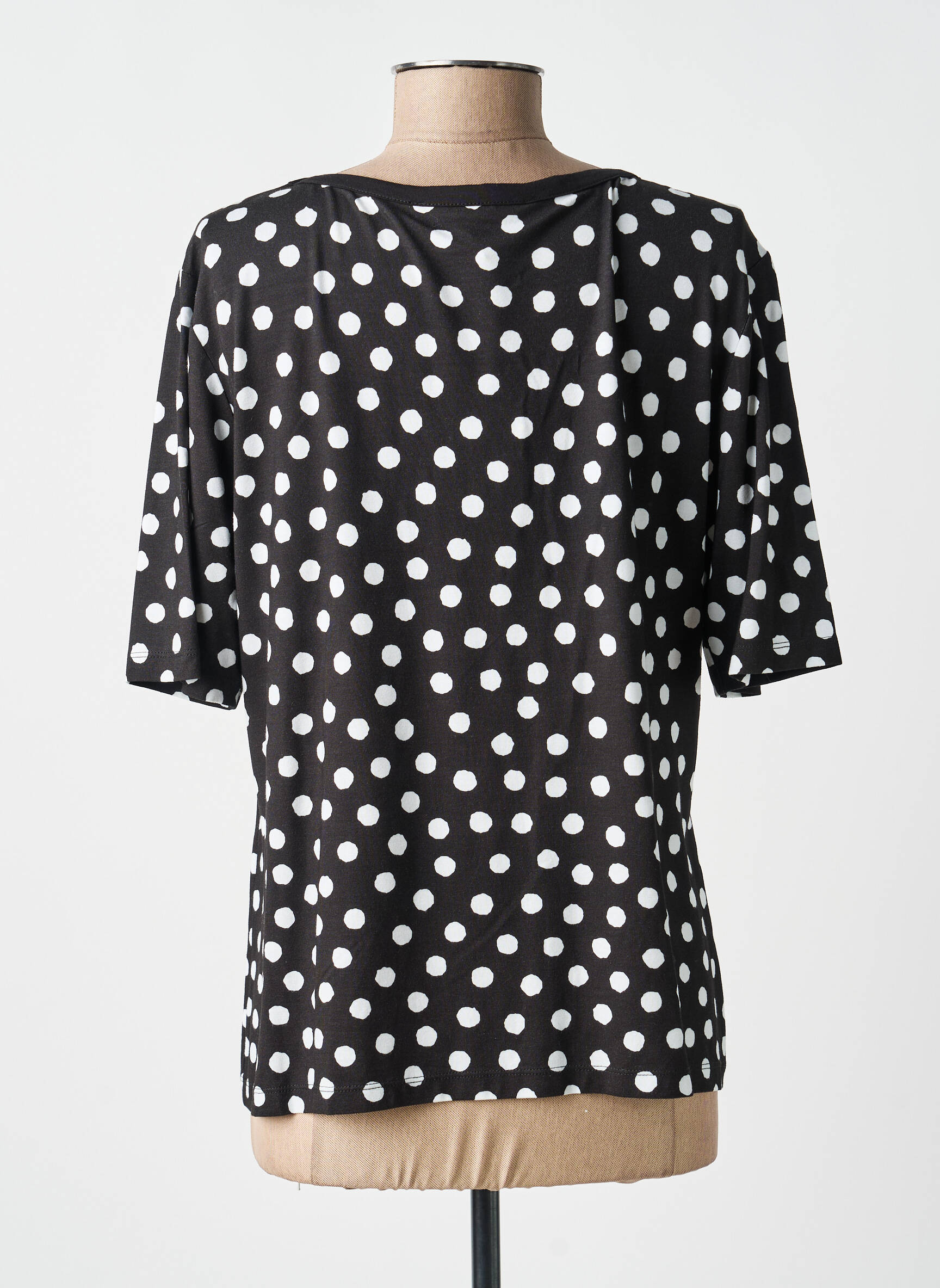 Tricou elasticitate mâneci scurte negru ANANKE femeie