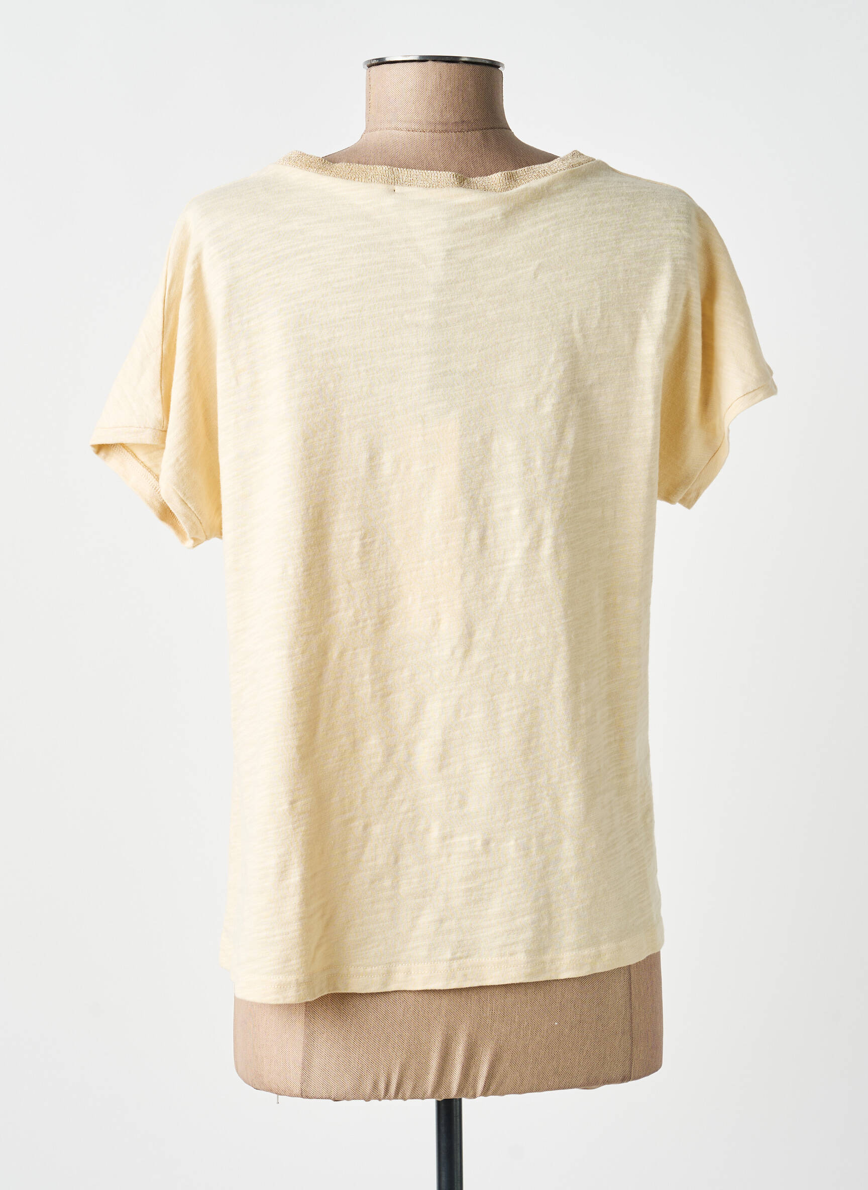 Tricou elasticitate mâneci scurte bej ANANKE femeie