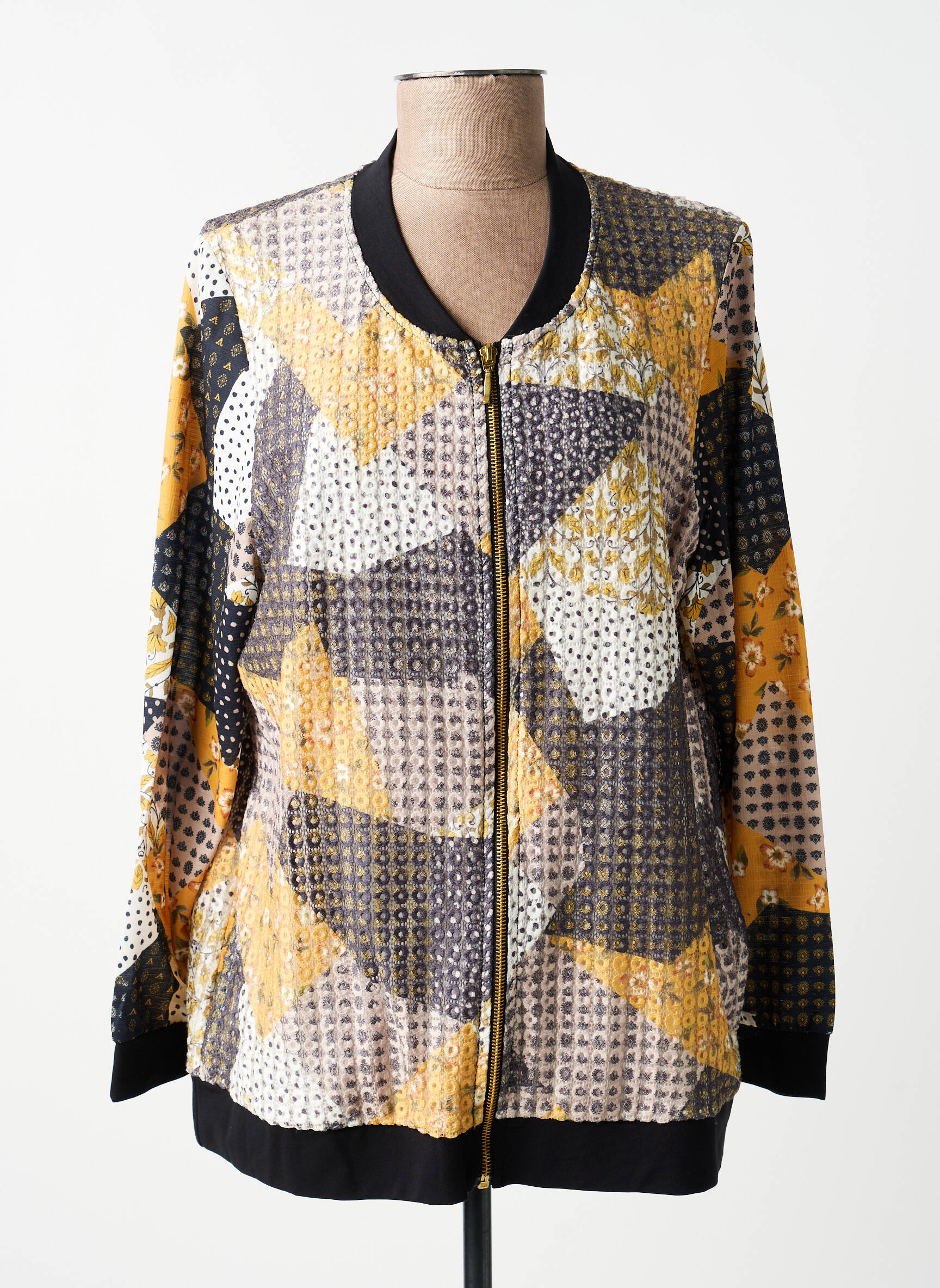 Jachete casual guler rotund galben BAGORAZ femeie