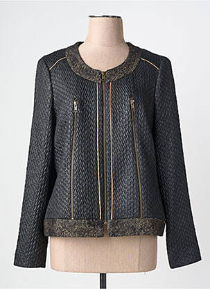 Jachete casual guler rotund negru MERI & ESCA femeie
