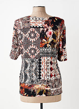 Tricou imprimeu fantezie mâneci scurte negru GUY DUBOUIS femeie