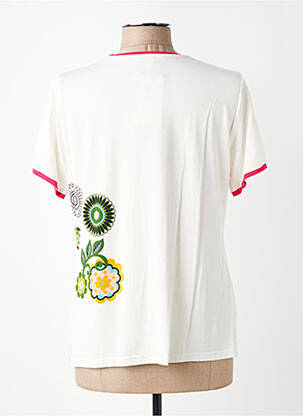 Tricou imprimeu fantezie mâneci scurte alb MERI & ESCA femeie
