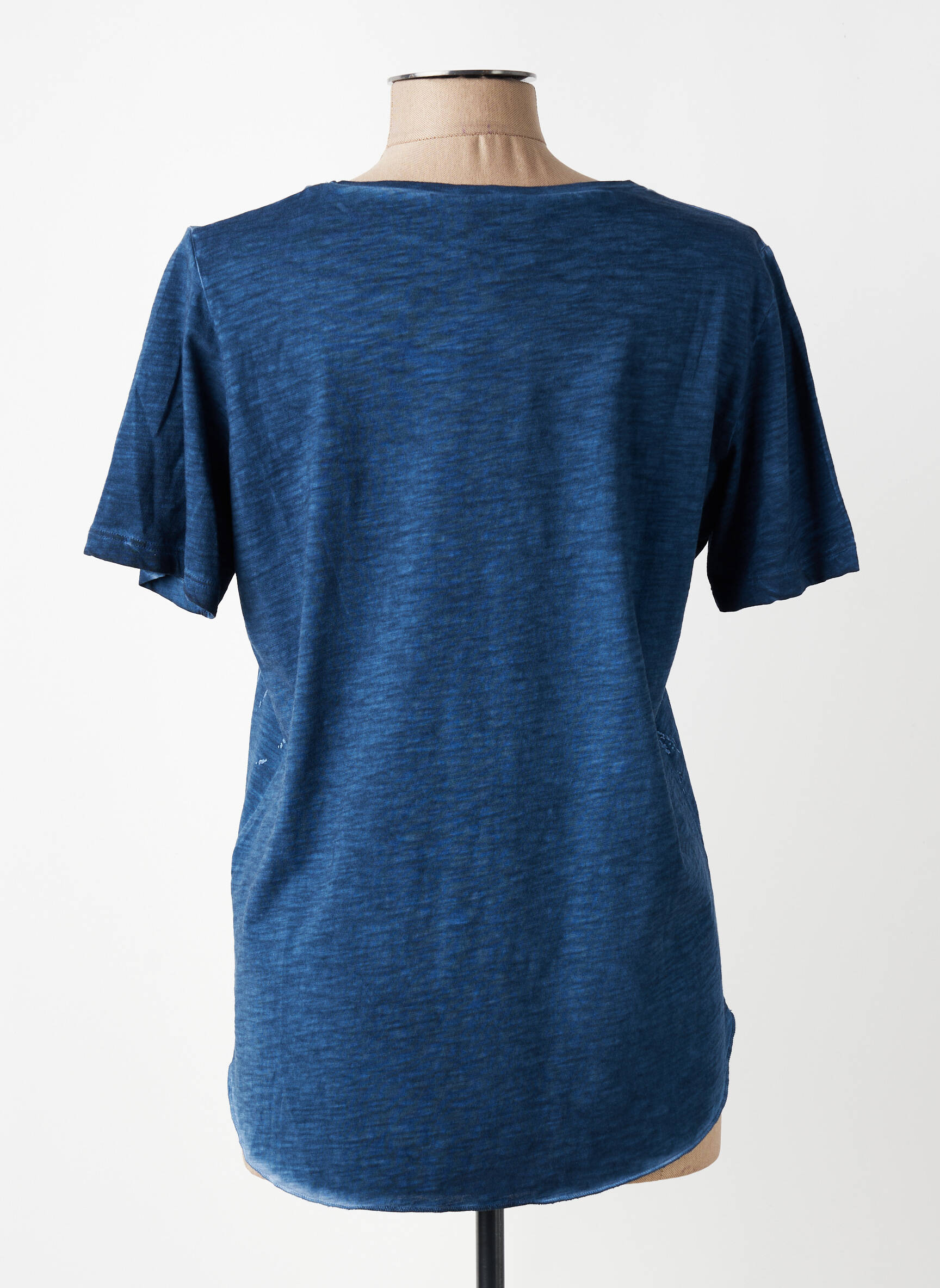 Tricou croială cambrată mâneci scurte albastru MERI & ESCA femeie
