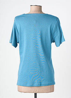 Tricou croială cambrată mâneci scurte albastru GUY DUBOUIS femeie