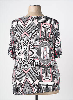 Tricou imprimeu fantezie mâneci scurte negru GUY DUBOUIS femeie