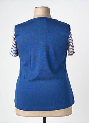 Tricou imprimeu fantezie mâneci scurte albastru BAGORAZ femeie