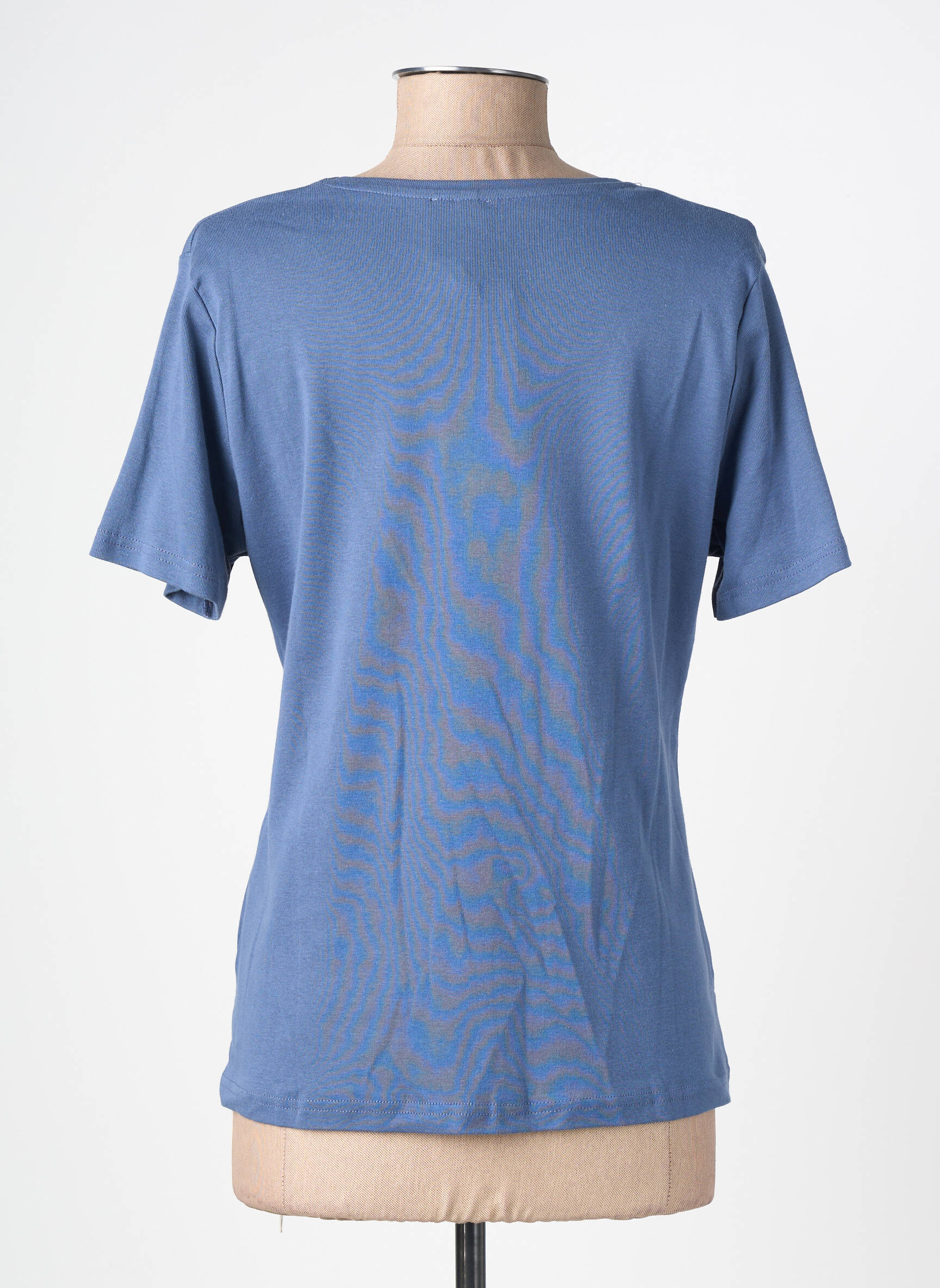 Tricou croială cambrată mâneci scurte albastru GUY DUBOUIS femeie
