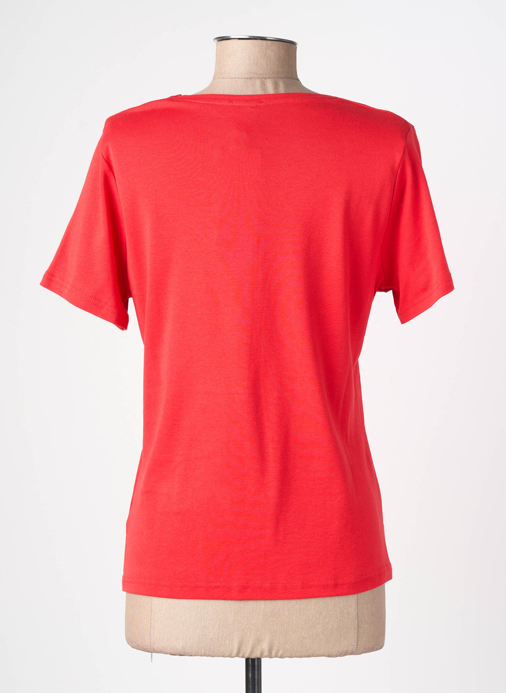 Tricou croială cambrată mâneci scurte roșu GUY DUBOUIS femeie