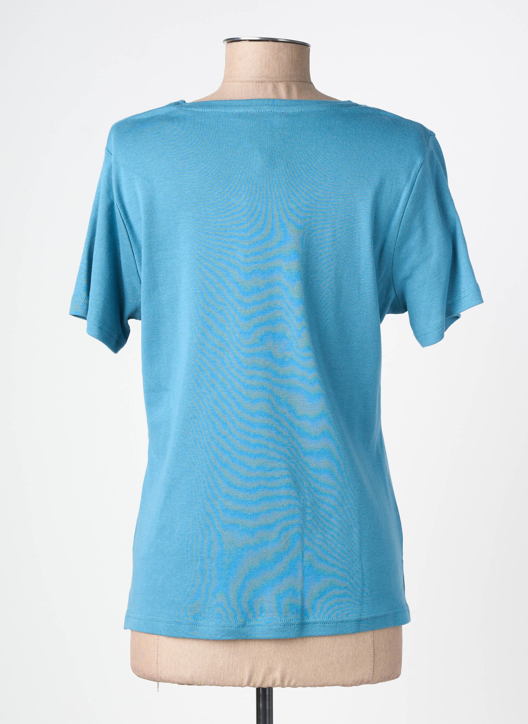 Tricou croială cambrată mâneci scurte albastru GUY DUBOUIS femeie