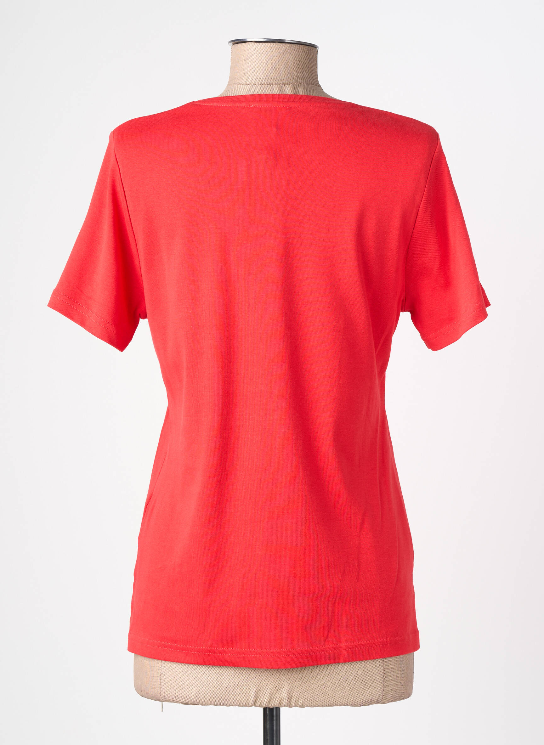 Tricou croială cambrată mâneci scurte roșu FRANCE RIVOIRE femeie