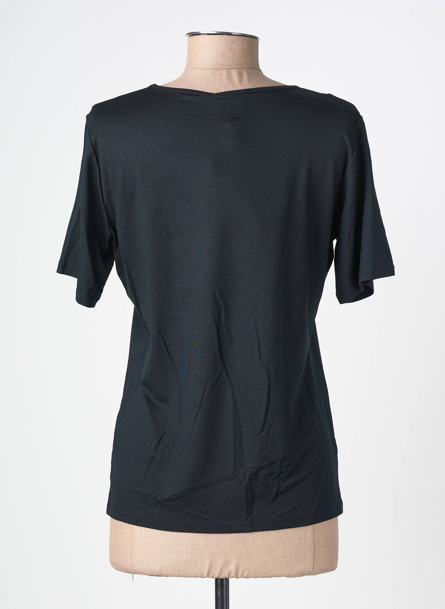 Tricou elasticitate mâneci scurte negru GUY DUBOUIS femeie