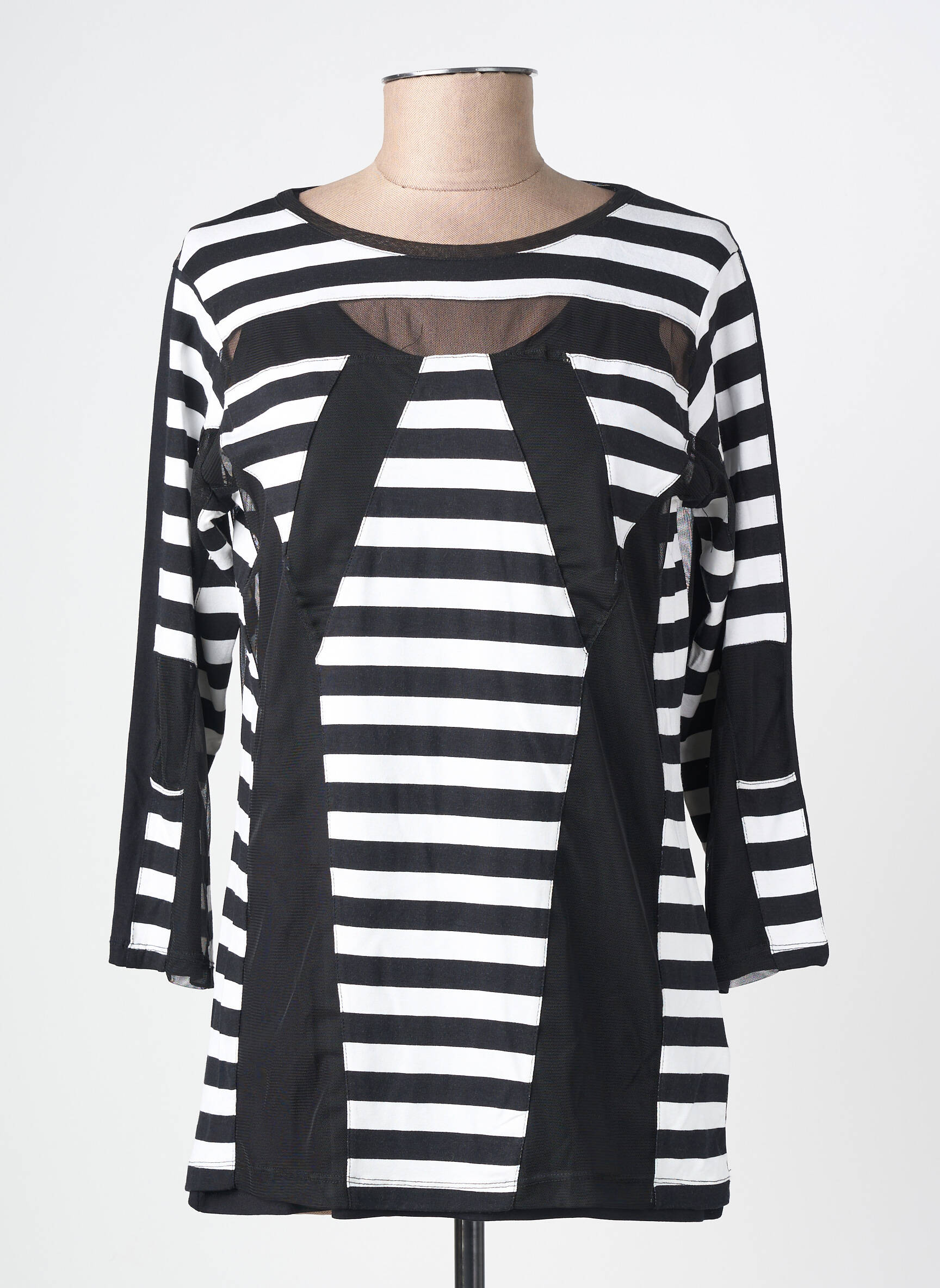 Twin-set guler rotund negru MERI & ESCA femeie