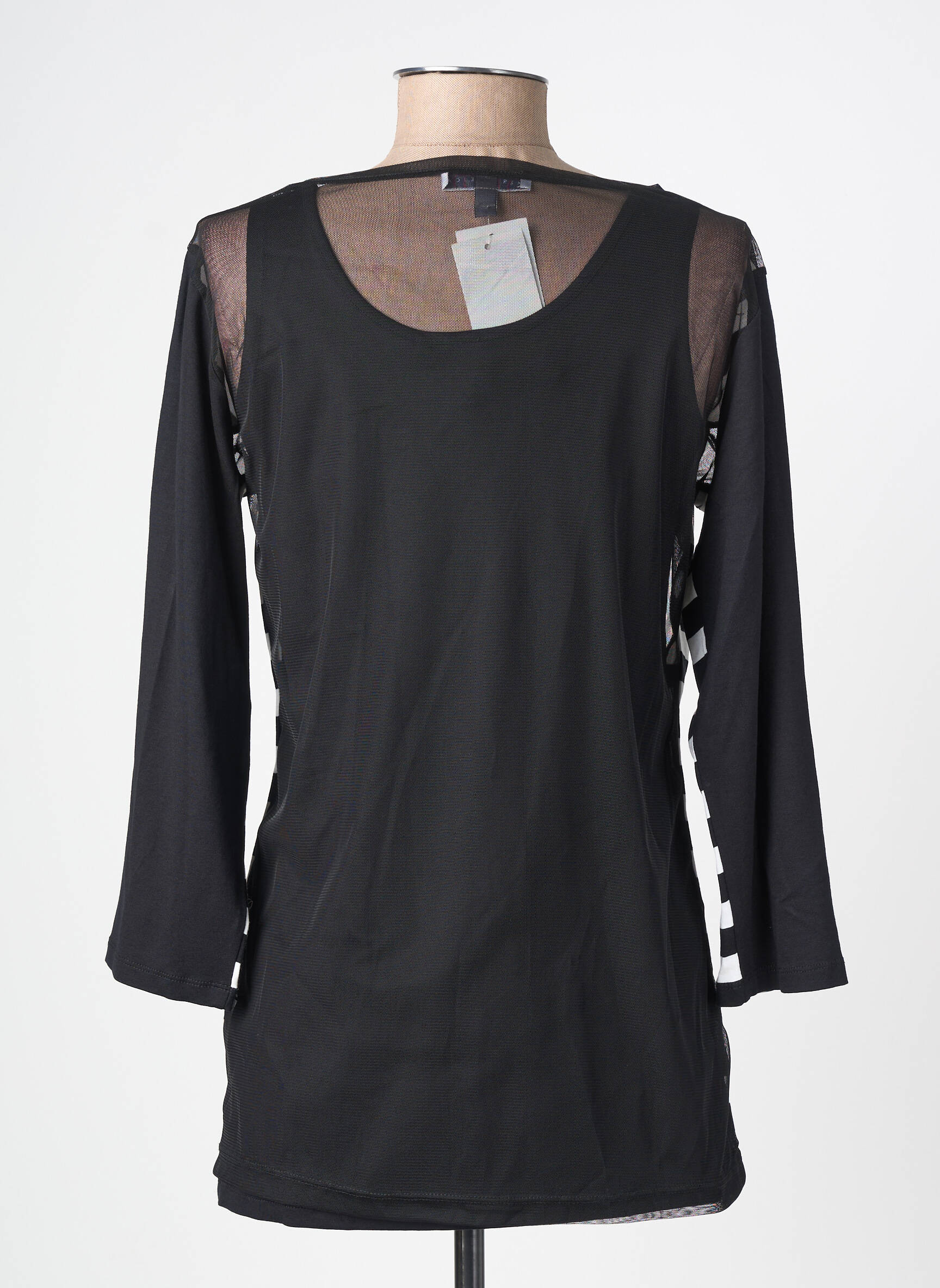 Twin-set guler rotund negru MERI & ESCA femeie