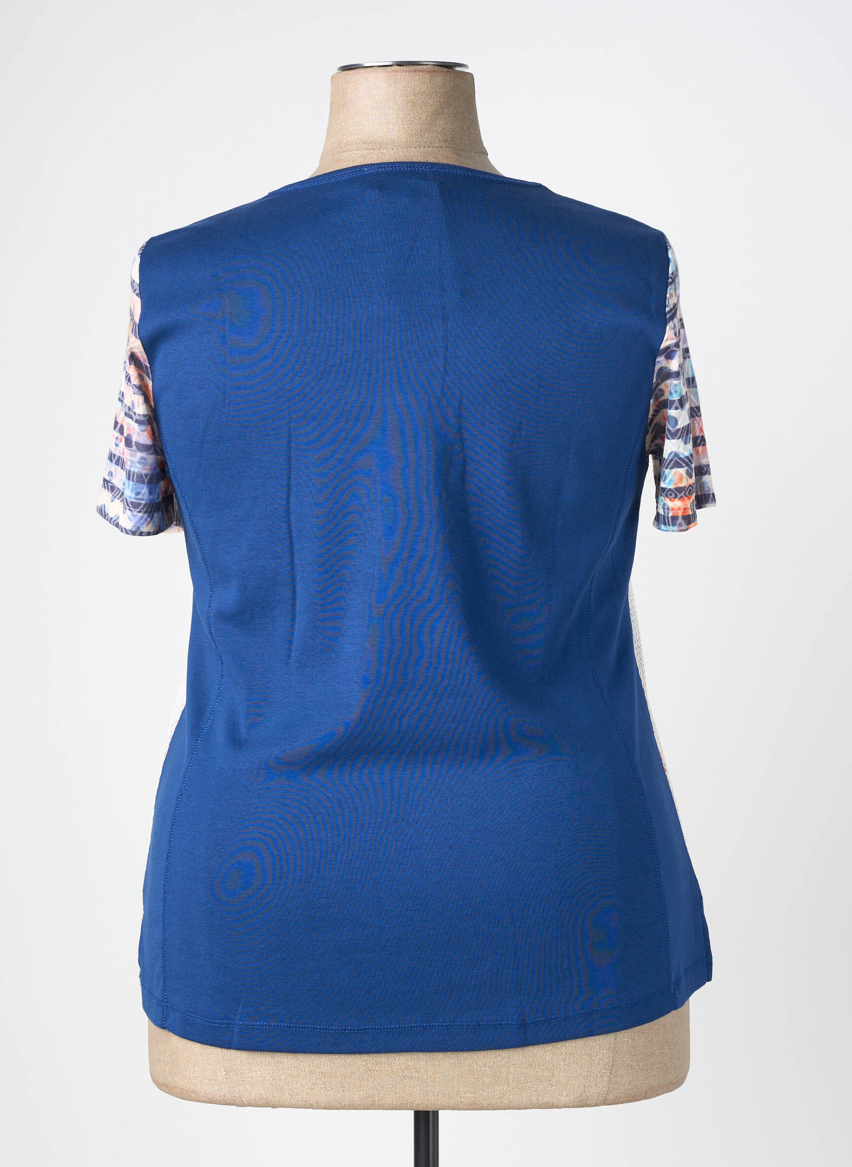 Tricou imprimeu fantezie mâneci scurte albastru BAGORAZ femeie