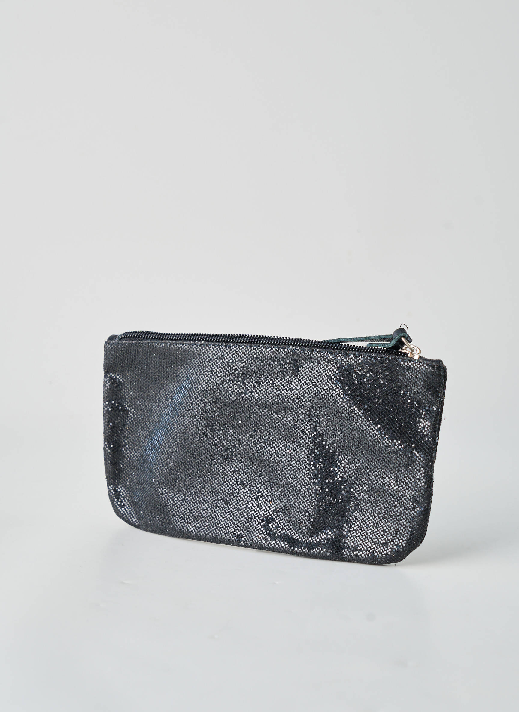 Trusă efect material satinat negru LOUISON femeie