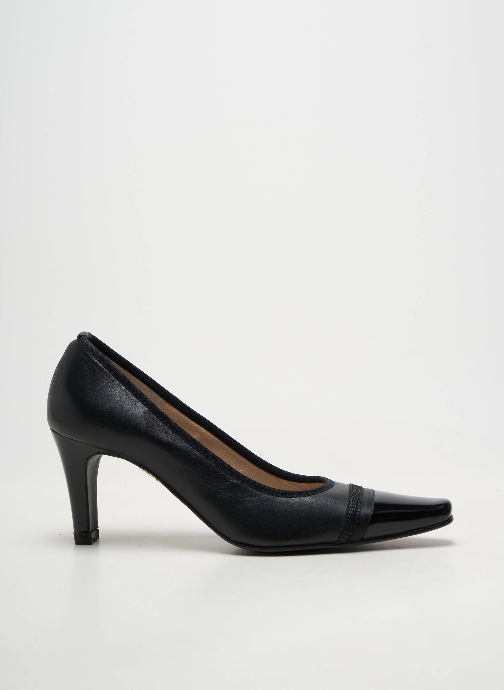 Pantofi cu toc material neted toc de 7 la 9 cm negru BRENDA ZARO femeie