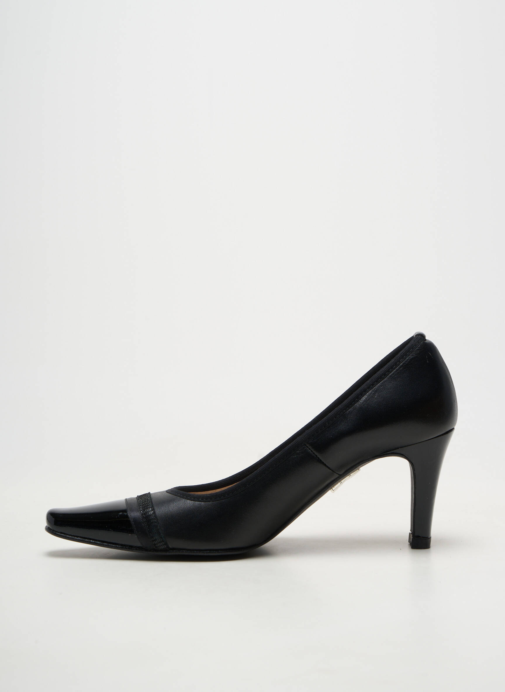 Pantofi cu toc material neted toc de 7 la 9 cm negru BRENDA ZARO femeie