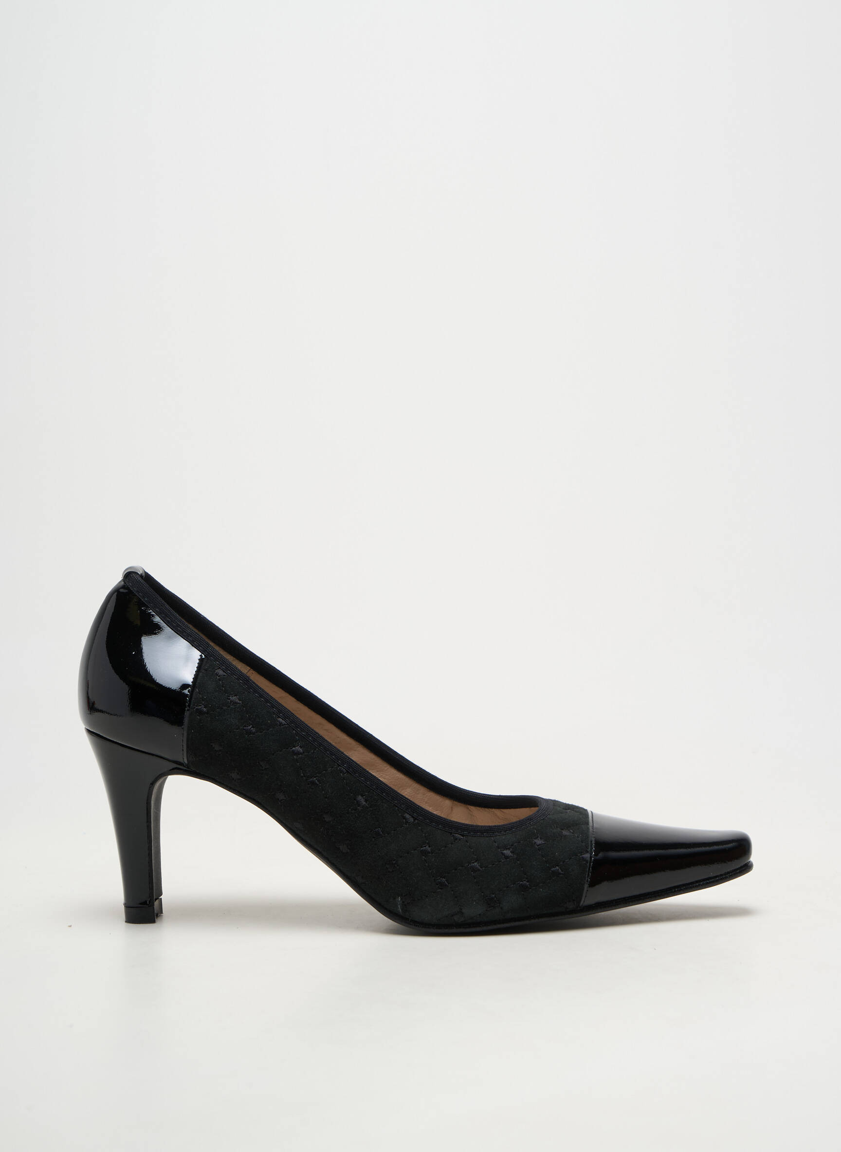 Pantofi cu toc vârf pătrat toc de 7 la 9 cm negru BRENDA ZARO femeie