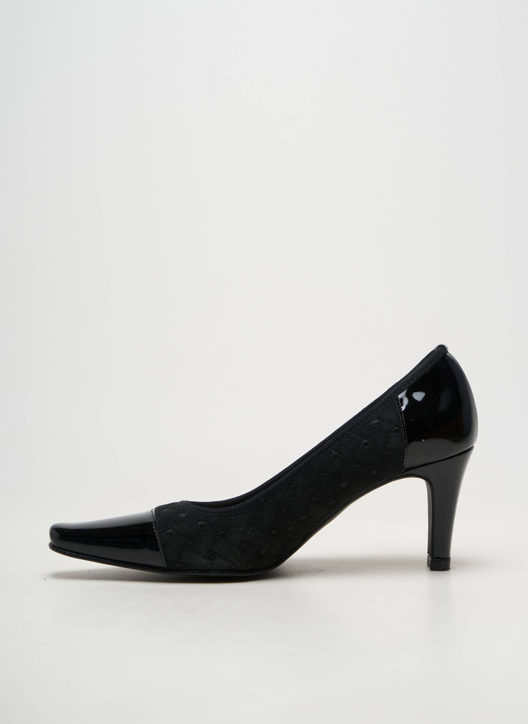 Pantofi cu toc vârf pătrat toc de 7 la 9 cm negru BRENDA ZARO femeie