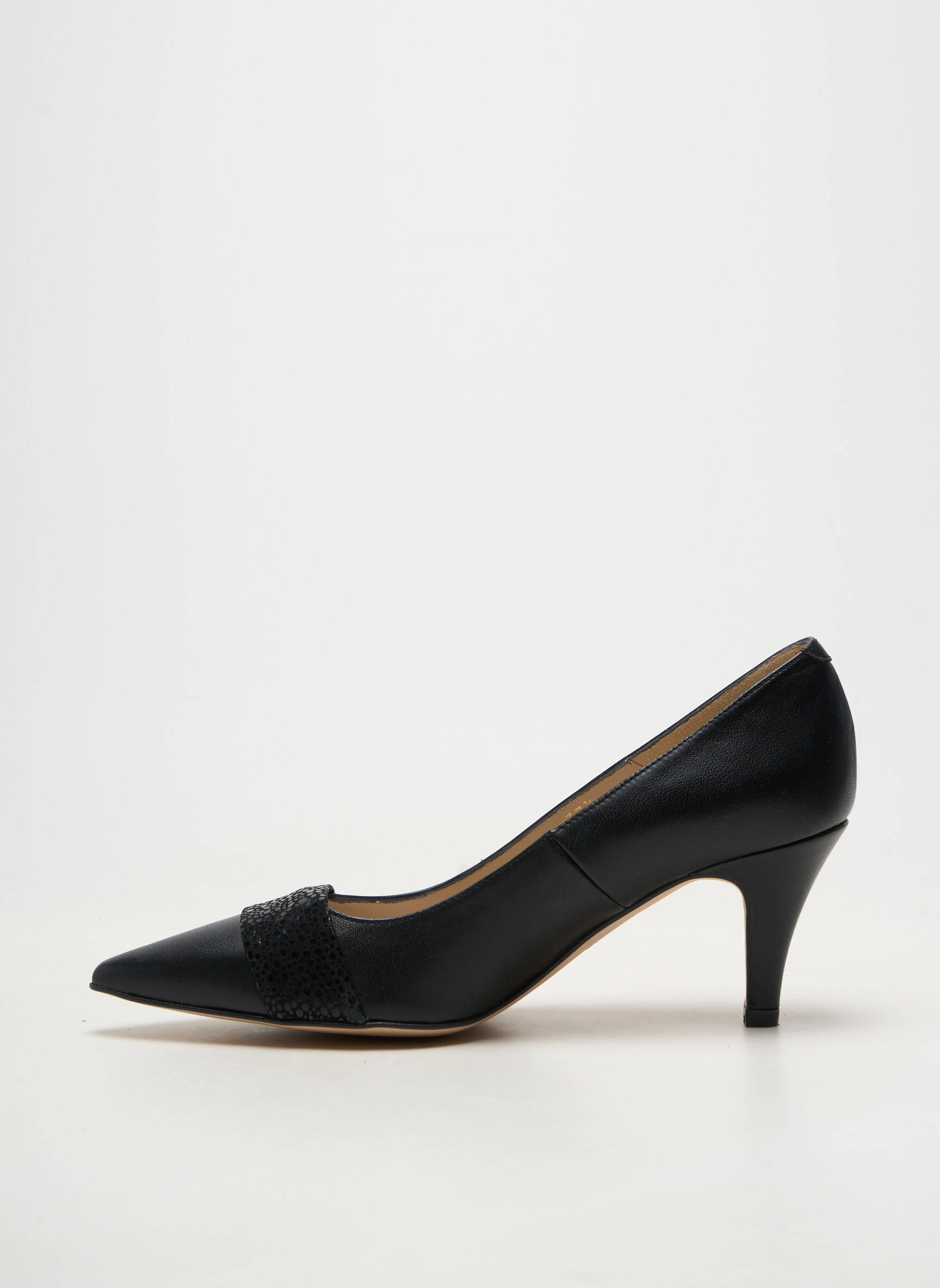Pantofi cu toc material neted toc de 7 la 9 cm negru BRENDA ZARO femeie