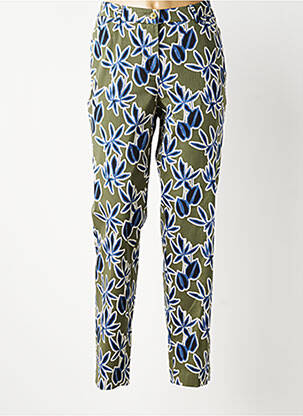 Pantalon drept elasticitate mărime normală verde GARDEUR femeie