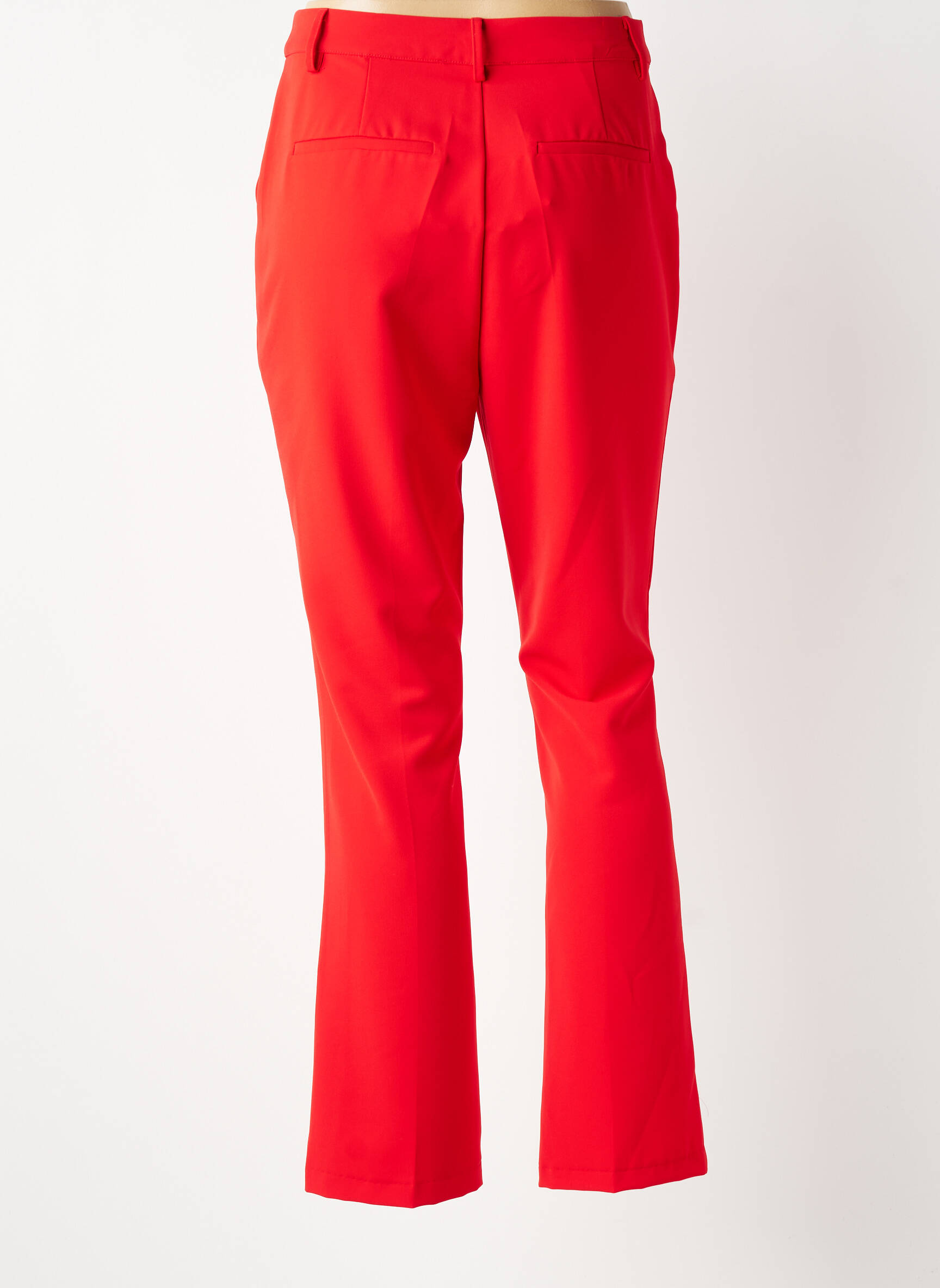 Pantalon drept țesătură poplin mărime normală roșu LOLA CASADEMUNT femeie