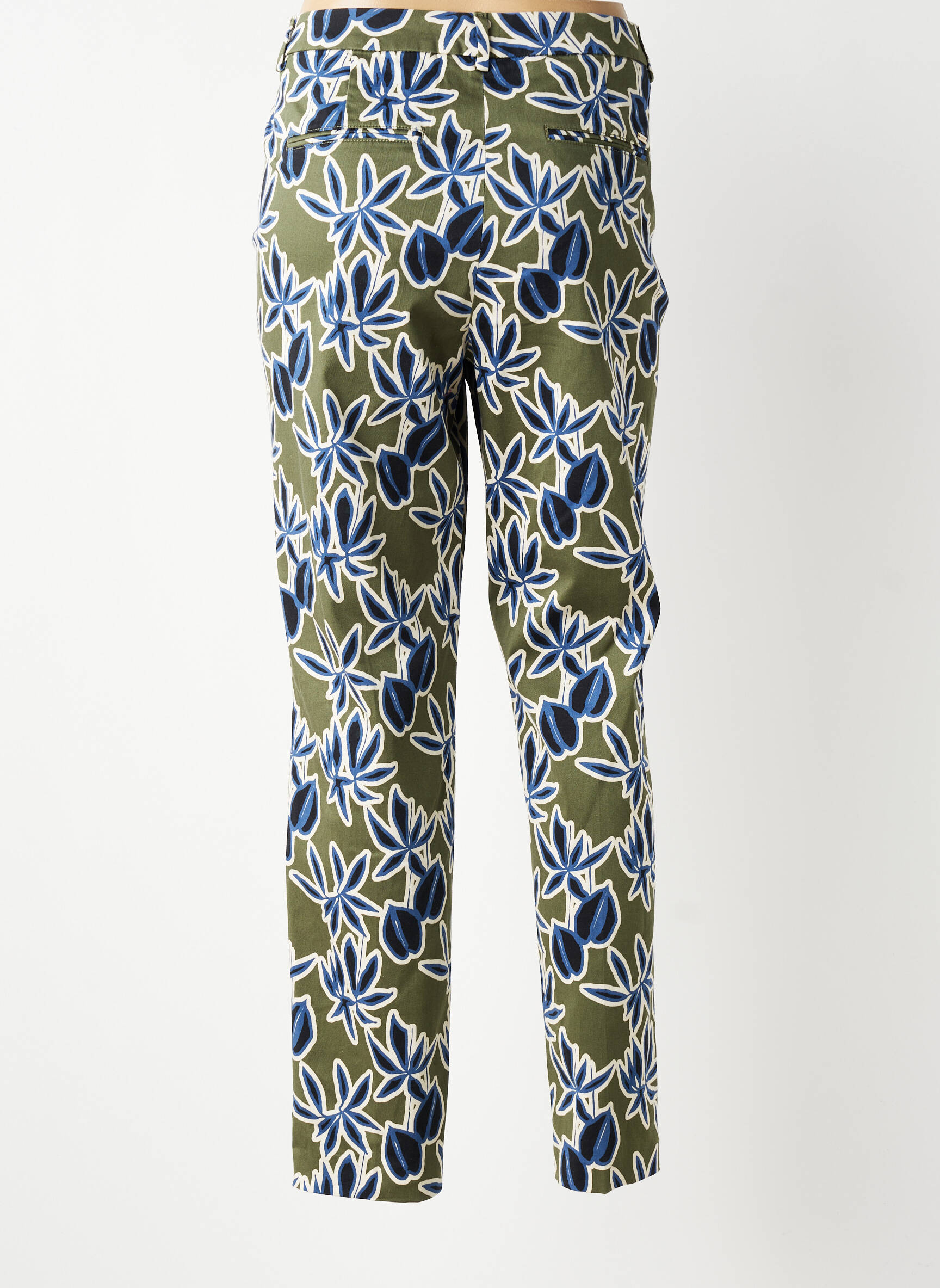 Pantalon drept elasticitate mărime normală verde GARDEUR femeie
