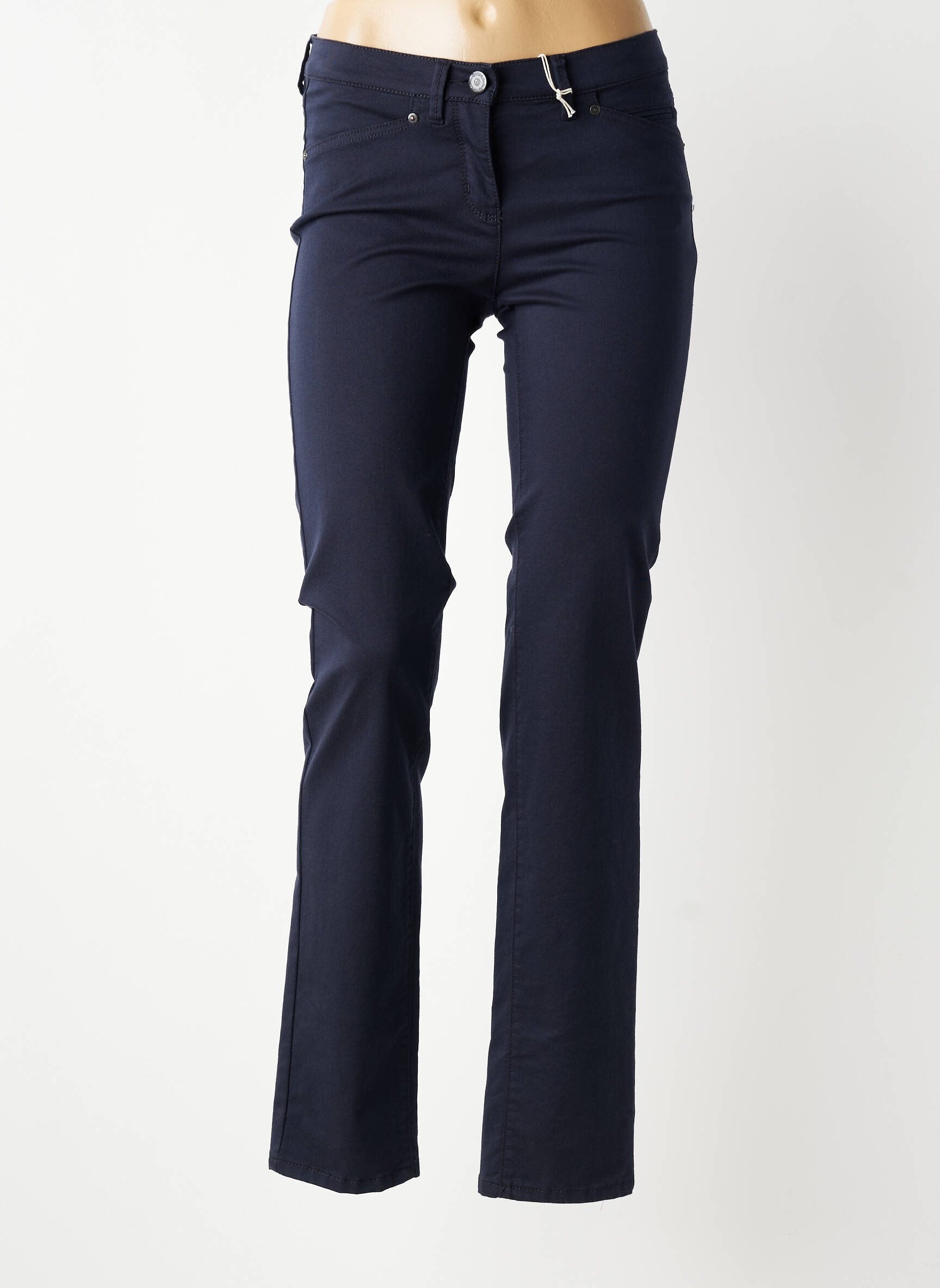 Pantalon drept elasticitate mărime normală albastru TONI femeie