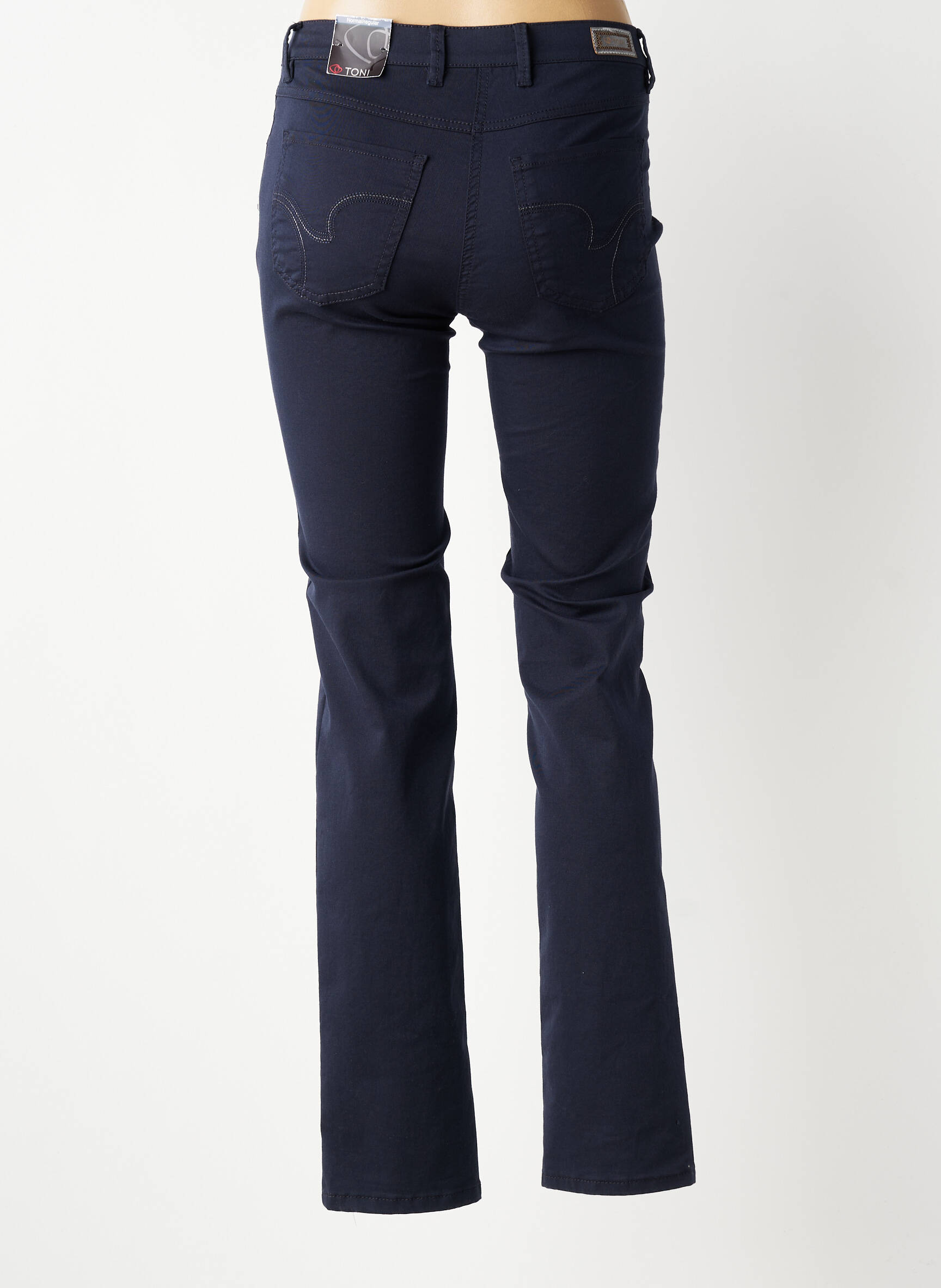 Pantalon drept elasticitate mărime normală albastru TONI femeie